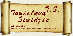 Tomislava Simidžić vizit kartica